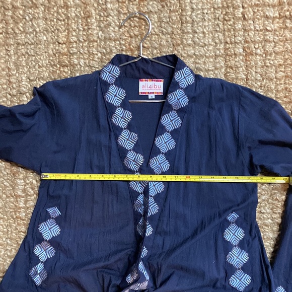 Ali 4 Ibu waist coat long jacket cotton handmade Pakistan small - Picture 14 of 16